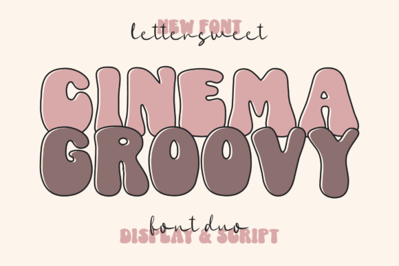 Cinema Groovy: A Playfully Nostalgic Display Font for Retro Branding