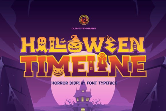 Halloween Timeline: A Playful Display Font for Spooky Brand Identity