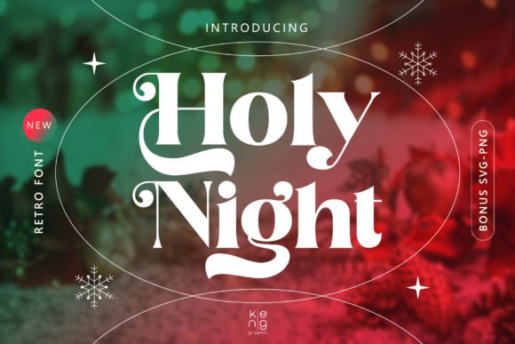 Holy Night: A Retro Display Font for Bold Web Design