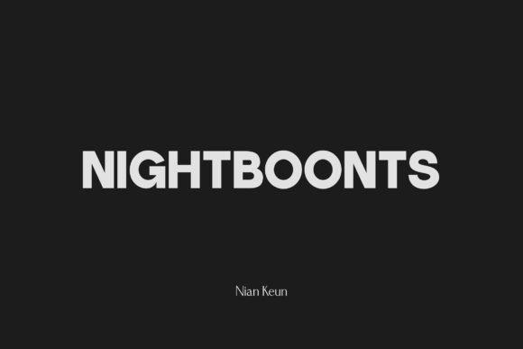 Nightboonts: A Modern Display Typeface for High-Impact Campaign Design