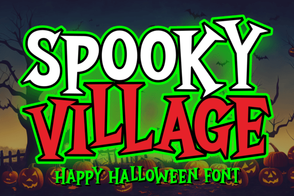 Spooky Village Typeface Review: A Bold Serif for Halloween Branding